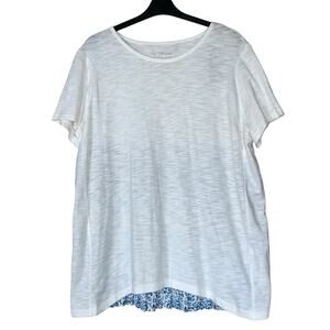 Chico's Tunic Top Pleated Back T Shirt